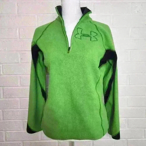 Under armour women's green/black pullover long sleeve sweater size XS - Picture 3 of 8
